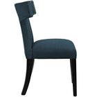 Modway Curve Fabric Dining Side Chair - Azure - 2 Pack-Studded Nailhead Trim