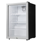 Danby 2.6 cu. ft. Compact Glass Door Fridge - Platinum-Crystal clear glass front featuring a Stainless Steel look trim