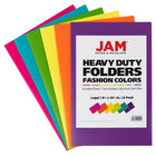 JAM Paper Legal Heavy Duty Plastic 2 Pocket Presentation Folders - Assorted Fashion Colours - 6 Pack-Size: 9 x 14.5 inches | Easily fits A4 documents 
