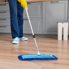 Gritt Commercial Microfiber Looped Dust Mop Pad Head - 24" x 5" - Blue - 12 Pack-Machine Washable