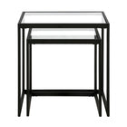 Hudson&Canal Rocco Rectangular Nested Side Table - Blackened Bronze-Larger table has a 20 lb weight capacity, smaller table can hold 15 lbs