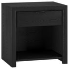 Hudson&Canal Clara 24" Rectangular Nightstand - Black Grain-Modern contemporary design for your bedroom, guest spaces, or anywhere you need a little extra storage