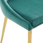Modway Viscount Modern Accent Performance Velvet Dining Chair - Teal-Chair Weight Capacity: 300 lbs.