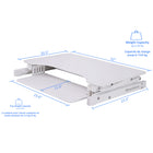 Rocelco 32" Sit To Stand Adjustable Height Desk Riser - White-Easy and affordable solution to start enjoying the health benefits of standing while you work