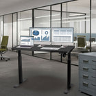 Motionwise M1 Series Height Adjustable Electric Sit Stand Desk - 48" x 24" - Home Office Desk with Single Wooden Desktop - Black-Premium Durability & Stability: Crafted with a 1” thick wooden (particle board) top and powder-coated steel framework, this desk is designed for long-term durability while providing a sleek, professional look