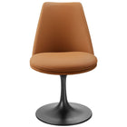 Modway Lippa Swivel Dining Vegan Leather Side Chair - Black Tan-8