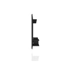 Manhattan Comfort Plaza 64.25" Modern Floating Entertainment Center - Black-Includes 4 Media Holes for Wire Management