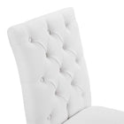 Modway Duchess Button Tufted Fabric Dining Chair - White-8