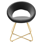 Modway Nouvelle Performance Velvet Dining Chair - Gold/Charcoal - 2 Pack-8