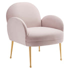 Modway Transcend Performance Velvet Armchair - Pink-Retro Modern Armchair
