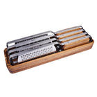 Minimal Graters with Wooden Handle - Set of 4 with Base-Reusable protective cover included