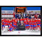 Montreal Canadiens Clarence S. Campbell Bowl - Framed Canvas - 31" x 22"-Premium canvas print with gallery-wrapped edges