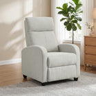 HOMCOM Push Back Recliner with Padded Seat for Home Theater - Cream White-Generously padded armrests and backrests provide exceptional comfort