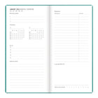 Letts 2026 Woodland Week-to-View Planner with Embossed Cover - 6-7/8" x 3-1/8" - Green - Multilingual -Includes: personal information page, note pages, projects, contacts, timetables and more