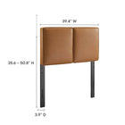 Modway Lindee Vegan Leather Twin Headboard - Tan-7