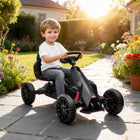 Aosom Kids Pedal Go Kart with Adjustable Seat - Black-Four-position adjustable seat, which can move by 5.5" (14cm) - comfortable for different heights and ages 