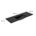 Modway Energize 48" Bathroom Vanity - Cherry/White/Black-Dual Soft-Close Doors