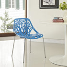 Modway Stencil Dining Side Chair - Blue-Either indoor or outdoor use