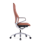 DecentLiving Full Height-Back Office Chair - Brown-German-engineered Bock seating mechanism
