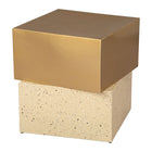 Zuo Cinza Side Table - Gold/Beige-Colour: Gold/Beige