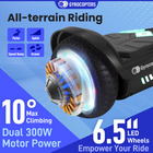 Gyrocopters PRIME Hoverboard for Kids - 15 km/h Speed ​​ - 300 W - 6.5" - LED Wheels - Bluetooth Speaker - Black-LED-illuminated wheels