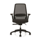 Offices to Go TL High Back Weight-Sensing Synchro-Tilter Chair - Black-Black mesh back and black fabric seat