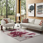 Modway Blume Abstract Floral Area Rug - 4 ft W x 6 ft L - Multicolored-Tight Low Pile Weave