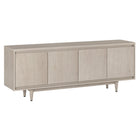 Hudson&Canal Aelin TV Stand for TV's up to 75" - Alder White-Features four beveled doors with enclosed cabinets and 4 shelves for ample storage