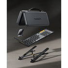 ProtoArc CaseUp Foldable Keyboard Mouse Combo - Black-Adopts 2.4G and Bluetooth dual-mode connectivity technology, the travel keyboard and mouse compatible with a wide range of devices and providing seamless switching