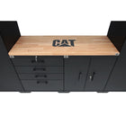 Cat Fully-Welded Garage Storage Cabinetry 7-Piece Set with 2 Locker, 2 Wall, 1 Base, and 1 Tool Cabinet, and 56" Worktop-Space-Saving Configuration