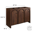 Modway Appia 48" Bathroom Vanity Cabinet - Walnut-Plumbing Cut-Outs
