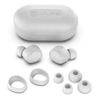 JLab JBuds Air-True Wireless Earbuds and Charging Case - White-Lights on the outside will indicate how much power you have left before your next charge