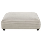 Modway Solace Modular Corduroy Upholstered Ottoman - Almond-Non-Making Floor Glides