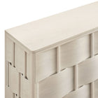 Modway Foundry Woven Design Buffet Storage Cabinet - 71" - White Wash-9