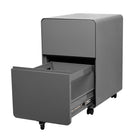 Geelong 2-Drawer Rounded Filing Cabinet - Grey-Dimensions: 25.1"  H x 15.75"  W x 20.1"  D
