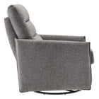Modway Etta Upholstered Fabric Lounge Chair - Light Grey-Metal Swivel And Glider Base