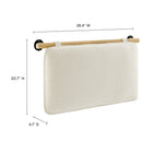 Modway Anela Wall-Mounted Chenille Upholstered Twin Headboard - Cream Natural-Cushioned Pillow