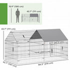 PawHut Large Metal Chicken Run with Water-Resistant Cover-Includes a Oxford cover for essential UV and rain protection
