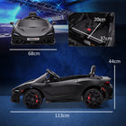 Qaba 12V McLaren Licensed Electric RC Car for Kids - Black-LED lights, horn, and music options enhance driving enjoyment 