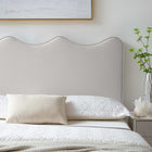 Modway Athena Performance Velvet Twin Headboard - Light Grey-Performance Velvet Upholstery