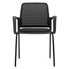 Offices to Go - Eor Guest Chair - Black-Durable steel four-legged frame