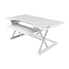 Rocelco Deluxe Adjustable Height Desk Riser with Enhanced Vertical Lift Range - White-Adjustable-Height Sit to Stand Desk Riser With Extended Vertical Range