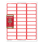 Geographics Red Foil Border Labels - 90 Pack-Compatible with ink-jet printers