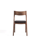 Manhattan Comfort Moderno 17.72" Modern Leatherette Upholstered Dining Chair - Walnut and Black - Set of 4-Delivered to you Fully Assembled! No Assembly Required