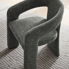 Modway Oslo Barrel Fabric Upholstered Dining Accent Chair - Anthracite-Fully Assembled
