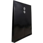 JAM Paper Plastic Envelopes with Button and String Tie Closure, Letter Open End, 9.75 x 11.75, Black Poly, 12 Pack (118B1BL)-Opening: open end
