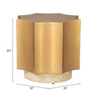 Zuo Osam Side Table - Gold/Beige-3 year limited warranty
