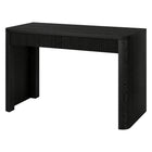 Hudson&Canal Palmera 47.5" Wide Rectangular Fluted Desk - Black Grain-Clean with a soft, dry cloth and no harsh chemicals or abrasive cleaning materials