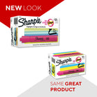 Sharpie Chisel Tip Tank-Style Highlighters - Pink - 12 Pack-Chisel tip for both wide and narrow lines