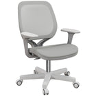 Vinsetto Small Mesh Office Chair with Castors - Grey-High-density foam padding for support and comfort. Suitable for all-day use